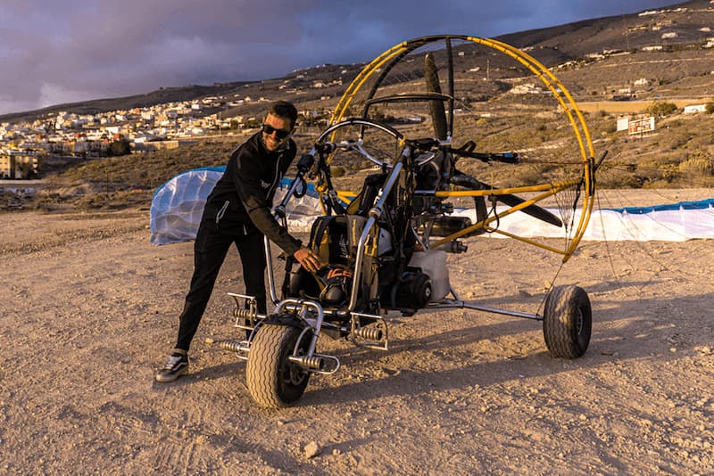 paragliding flight service tenerife